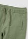 Children's elasticated green cotton trousers_3