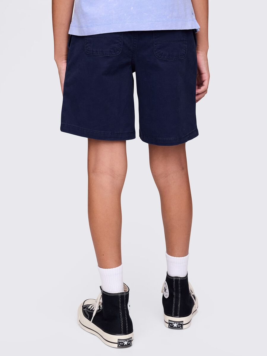 Blue shorts in stretch cotton_2