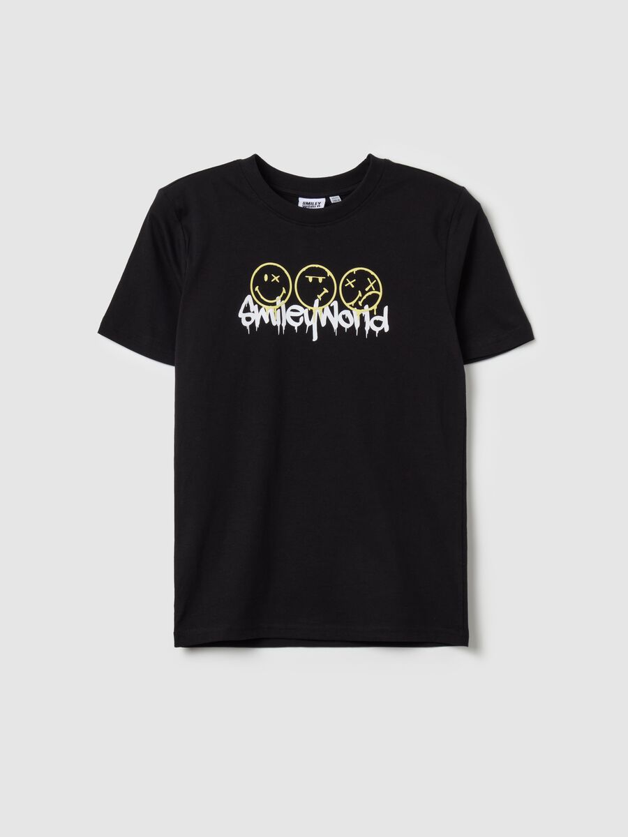 T-shirt in cotone con stampa SMILEYWORLD®_0