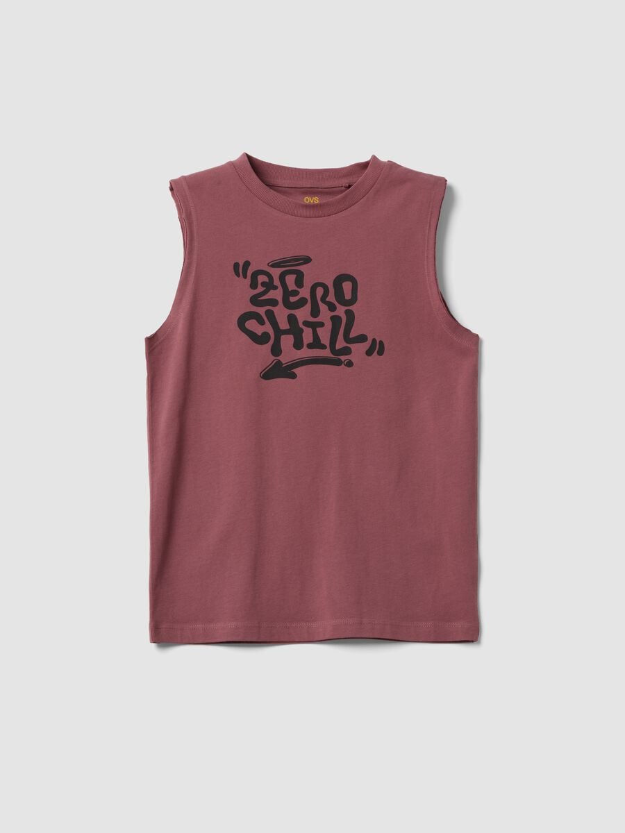 Pink organic cotton vest top_0