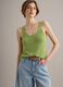 Green glitter viscose-blend tank top, regular fit_0