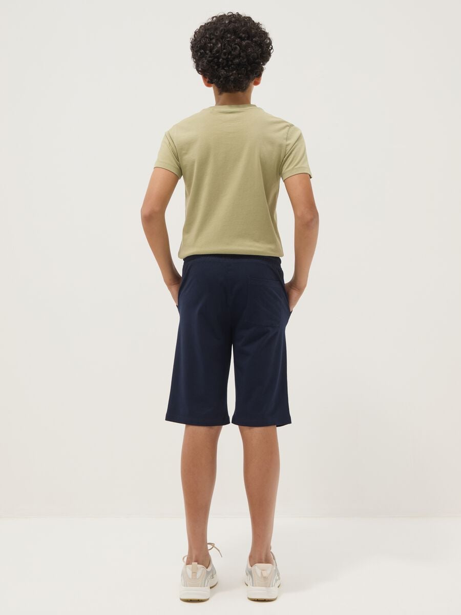 Boys&rsquo; blue pure cotton comfort-fit shorts_1