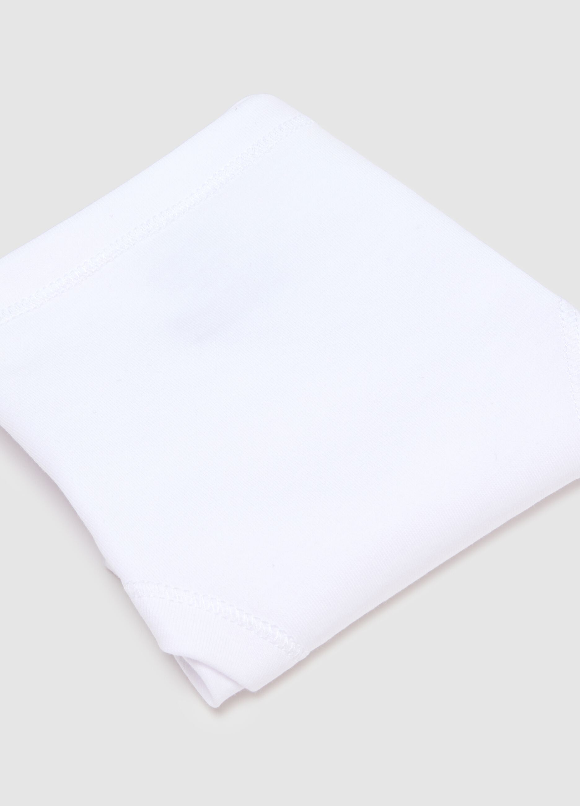 Girls' White Stretch Cotton Briefs