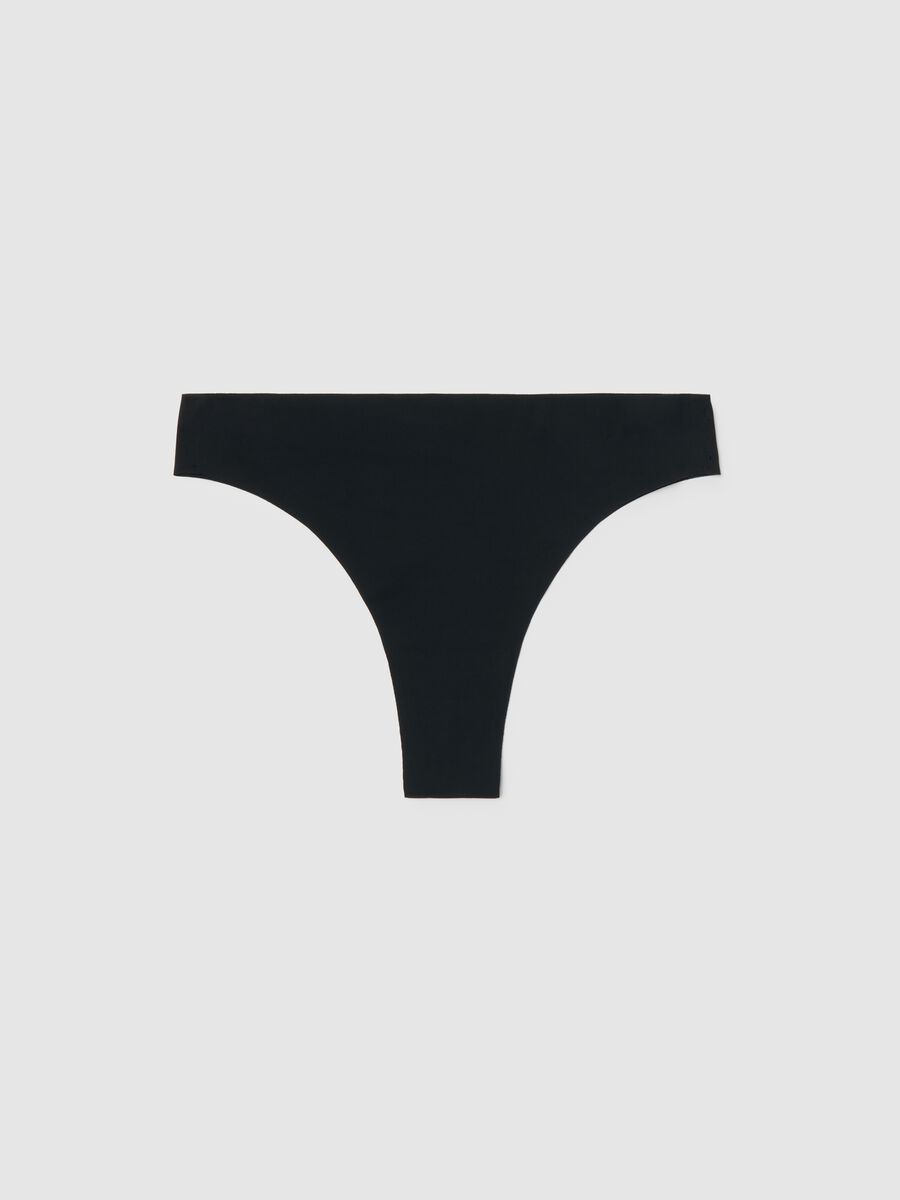 Slip brasiliano in tessuto elasticizzato nero_0
