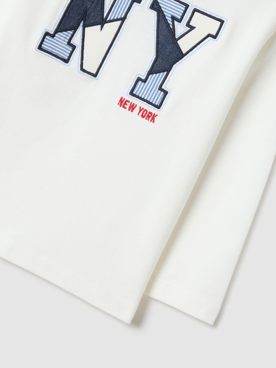 White pure cotton regular fit T-shirt for kids_1