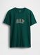 Short-sleeved green cotton T-shirt_4