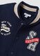 Navy blue collegiate sweatshirt in pure cotton, regular fit_2