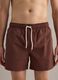 Brown swim shorts with elasticated waistband and drawstring_1