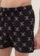 Black Swim Shorts with One Piece Prints_3