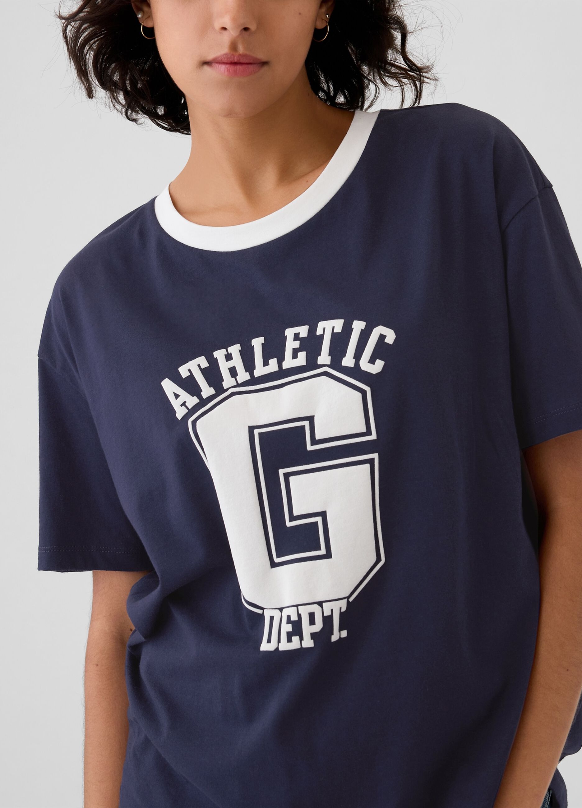 T-shirt in cotone bio stampa logo Athletic Dept.