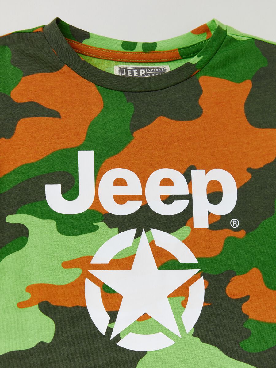 T-shirt camouflage con stampa logo Jeep_2