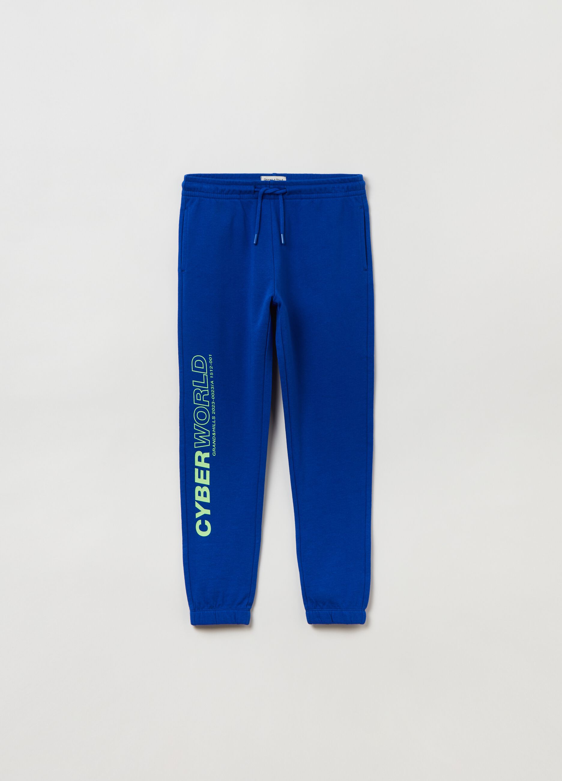 Joggers in felpa con coulisse e stampa _0