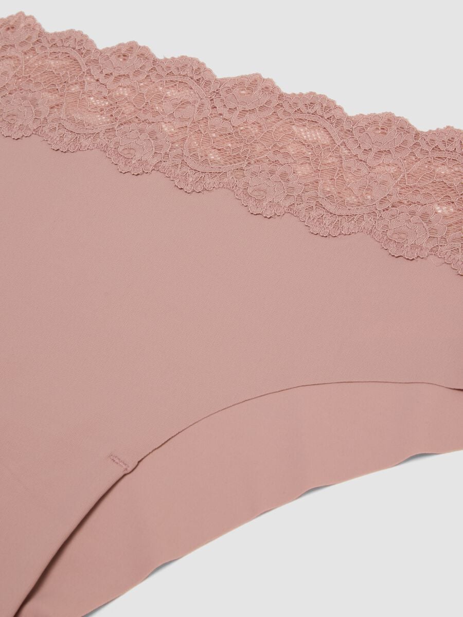 Slip rosa in microfibra elasticizzata con pizzo_6