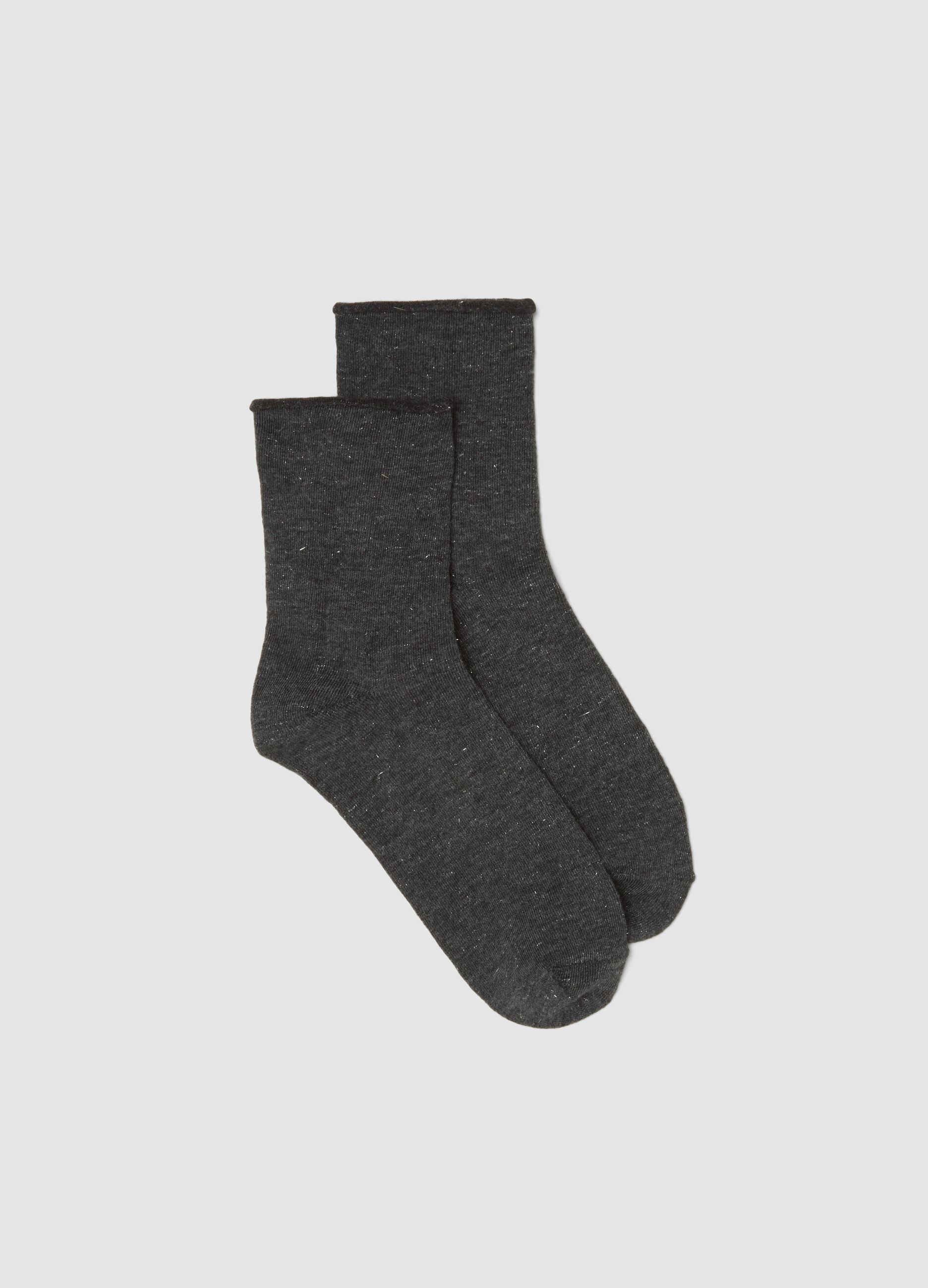 Calzini neri in viscosa elasticizzata