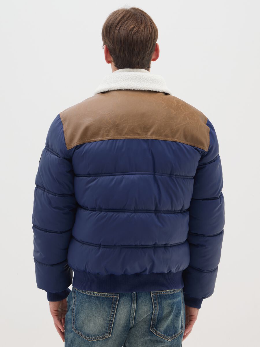 Multicoloured padded jacket with zip_2