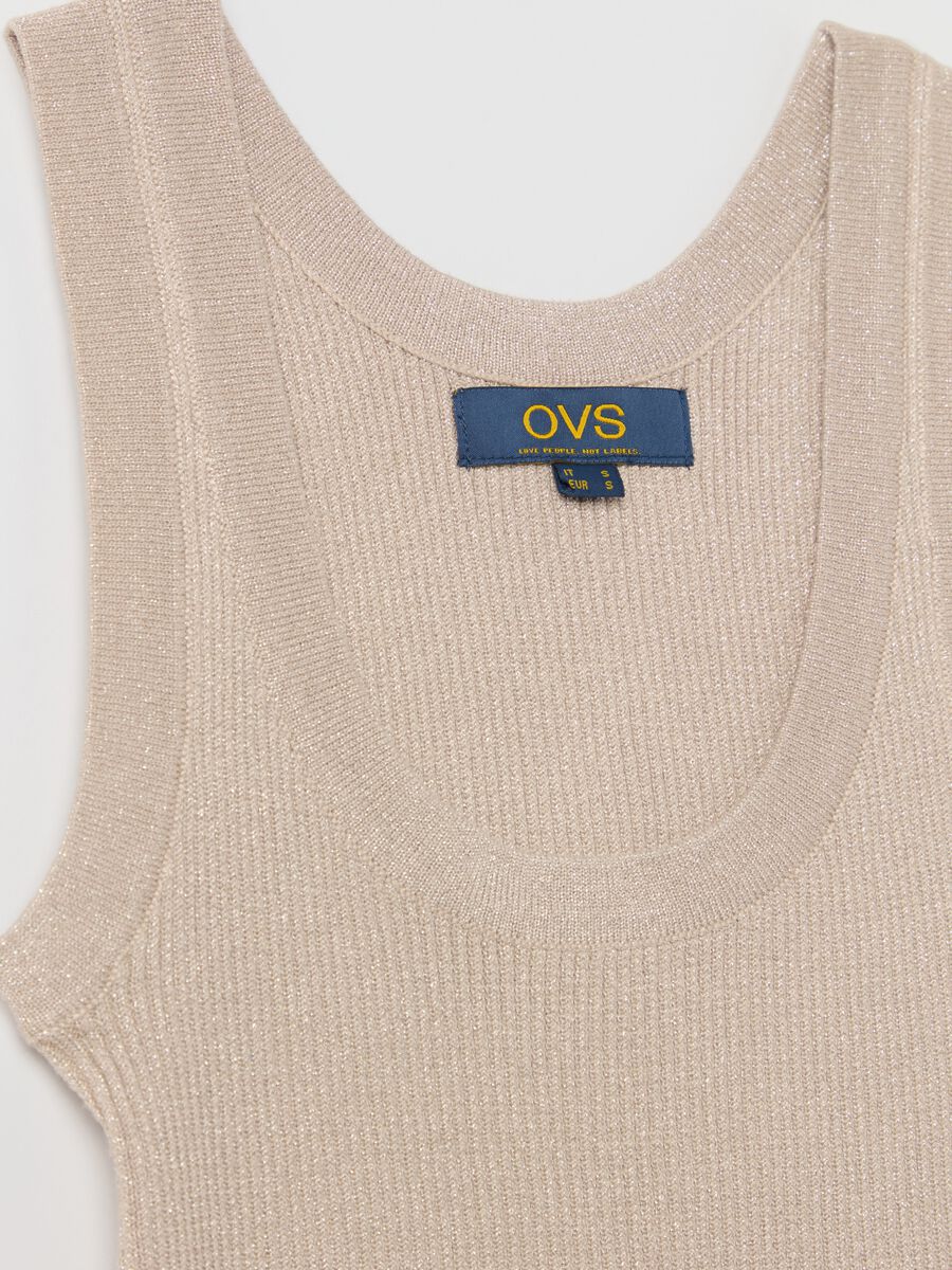 Ribbed lurex tank top_5