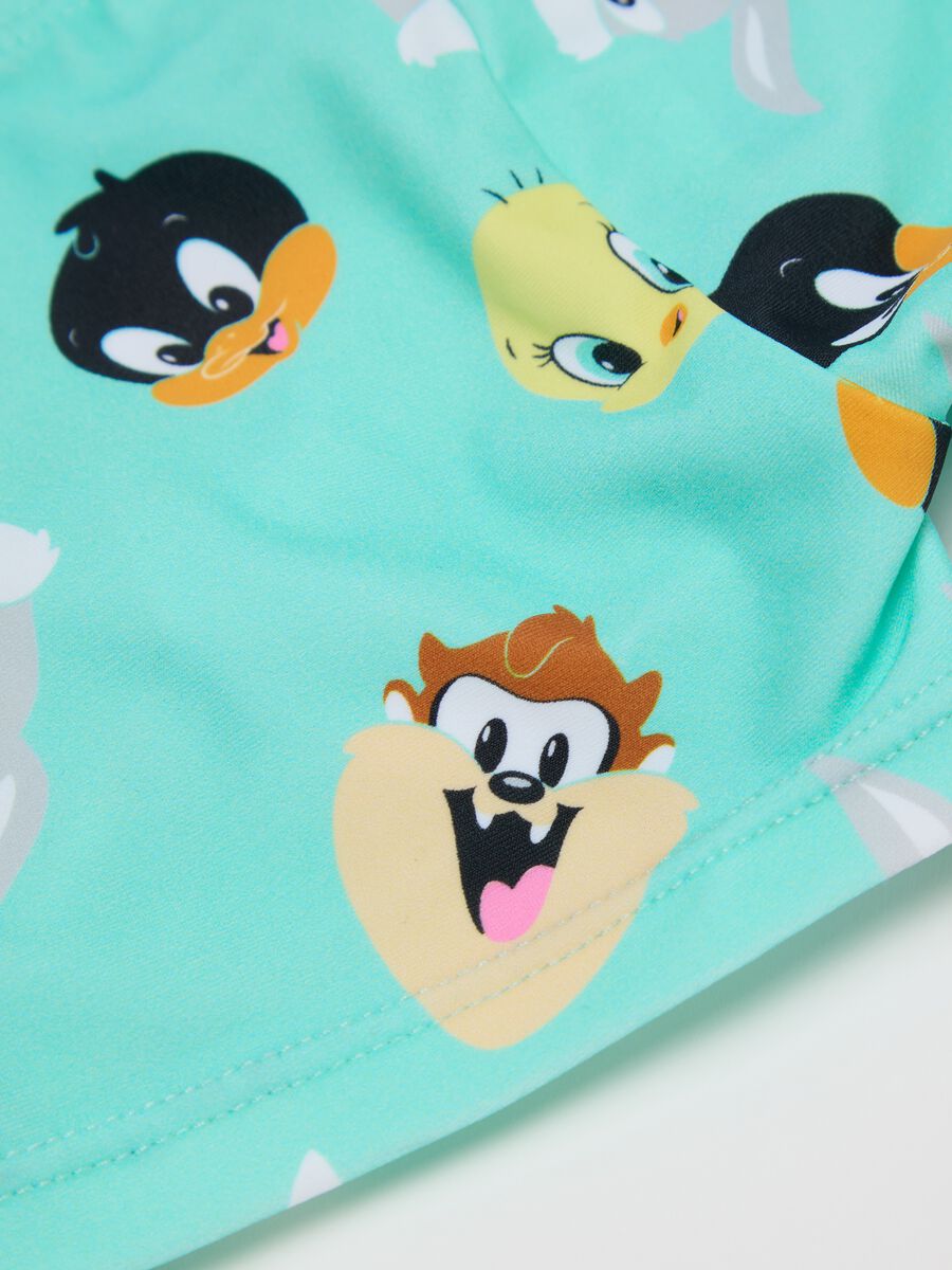Boys’ swimsuit in light blue stretch fabric with print_3