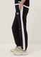 Multicolour striped cotton blend jogger trousers, regular fit with logo_3