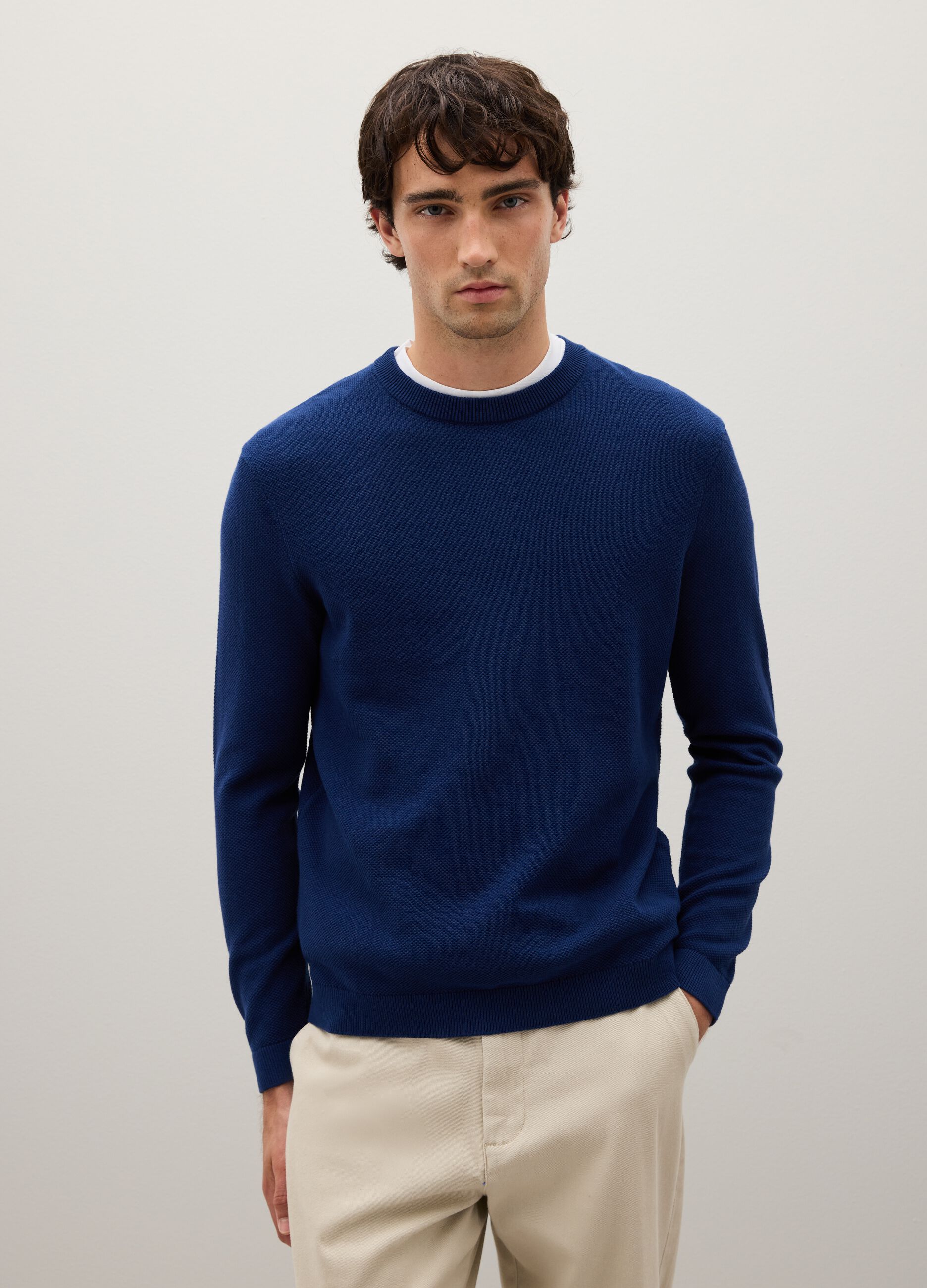 Blue Cotton Sweater