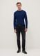 Blue long-sleeve T-shirt in pure cotton, regular fit_0