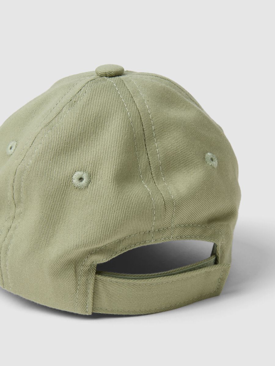 Green pure cotton baseball cap for children with embroidery_2