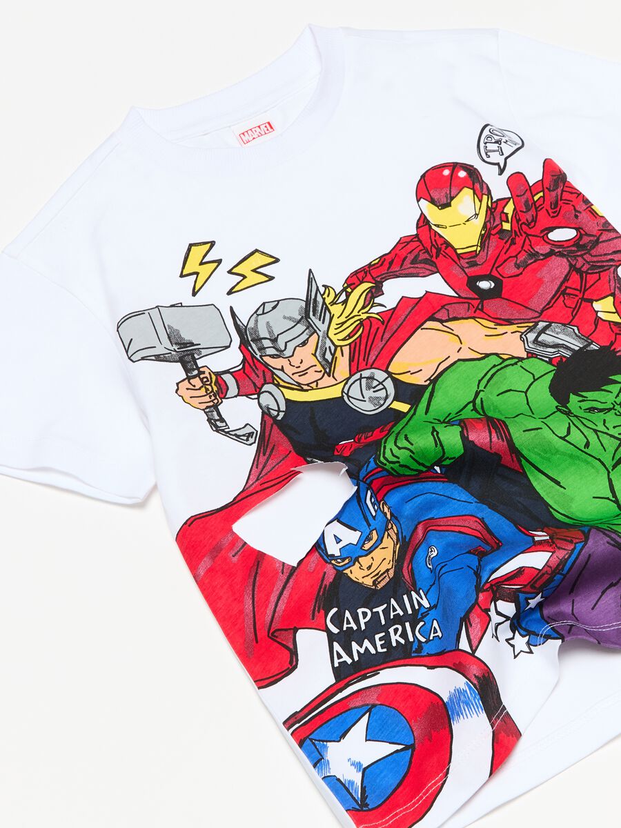 Cotton jogging set with Avengers print_2