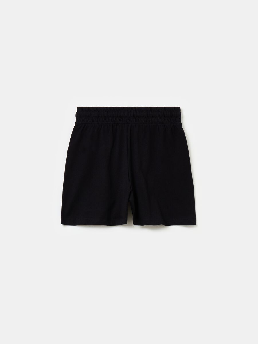 Cotton shorts with drawstring_1