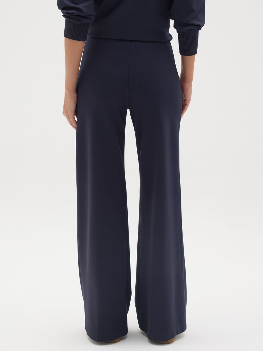 Pantaloni premaman elasticizzati ampi blu _3