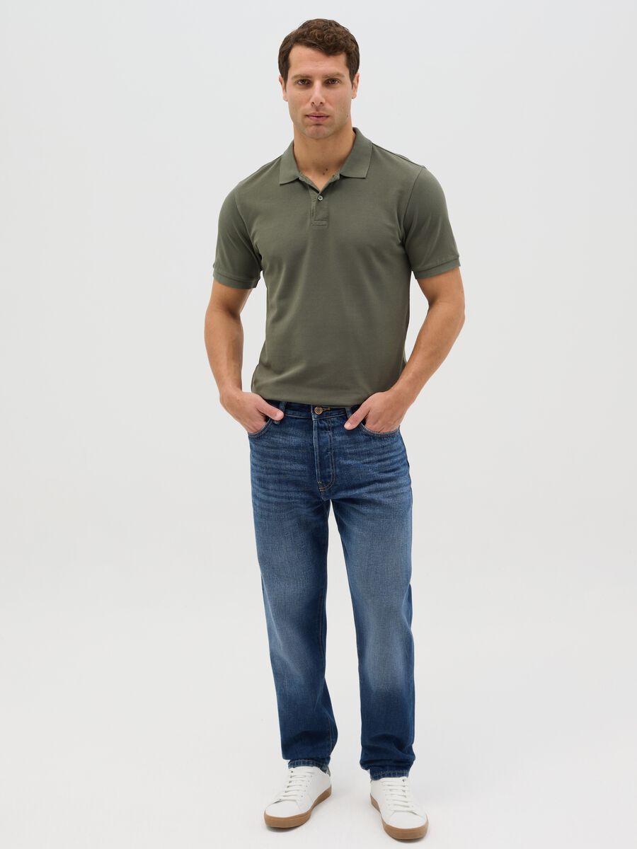100% cotton piqué polo shirt_1