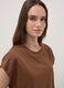 Brown pure cotton short-sleeve regular fit T-shirt_2