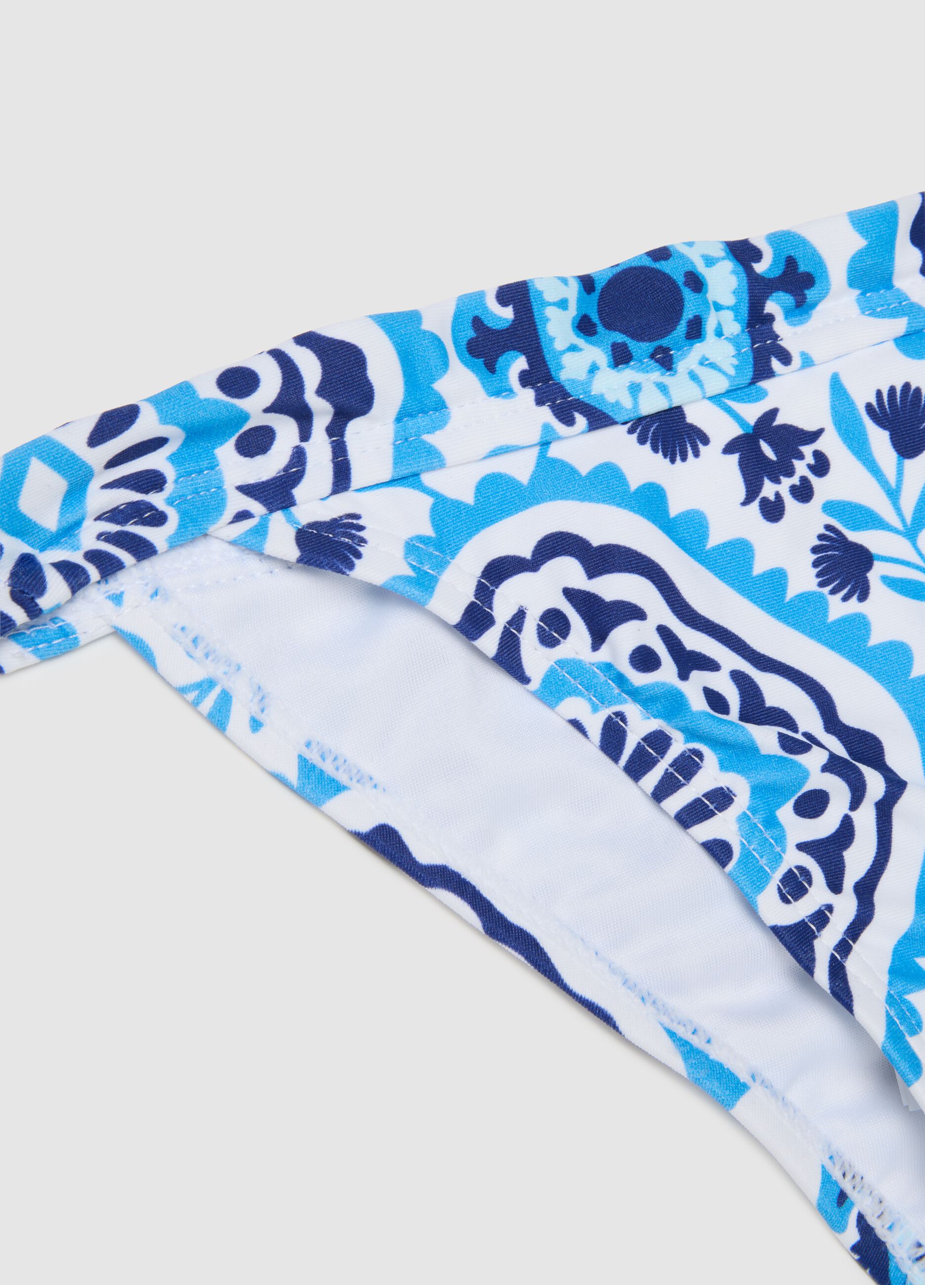 Girls' multicoloured elastane blend bikini with print