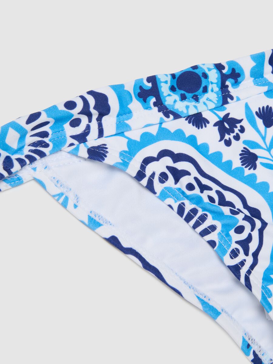 Bikini da bambina in misto elastan multicolor con stampa_2