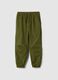 Boy's green wide leg trousers in pure cotton_0