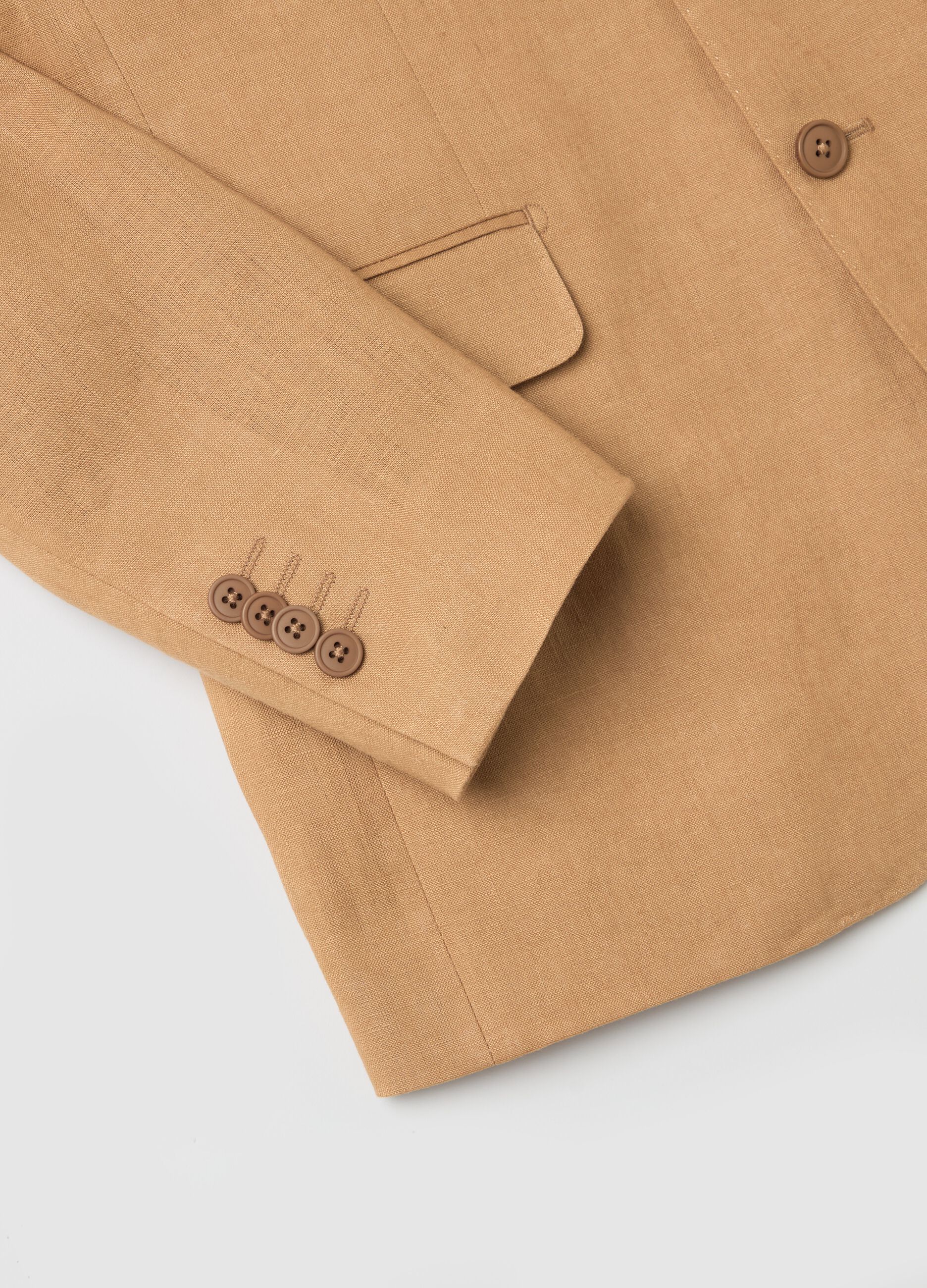 Blazer monopetto regular fit in lino Contemporary