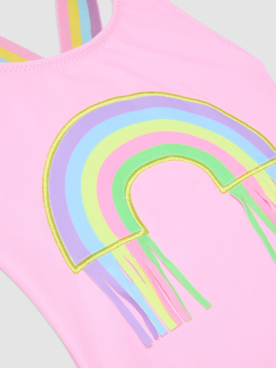 Costume intero rosa in tessuto elasticizzato_2