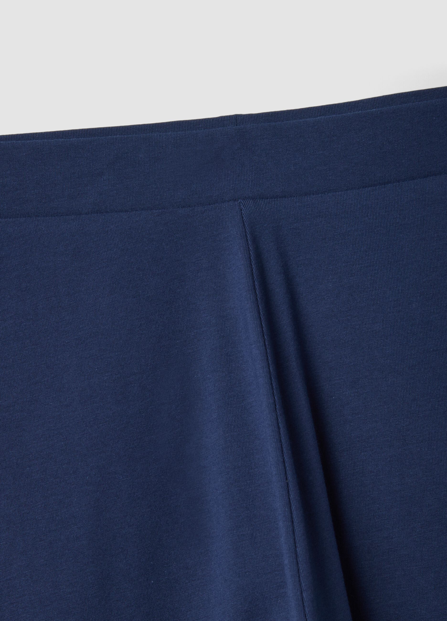 Leggings blu in cotone elasticizzato skinny fit