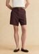 Brown linen-viscose blend shorts_1