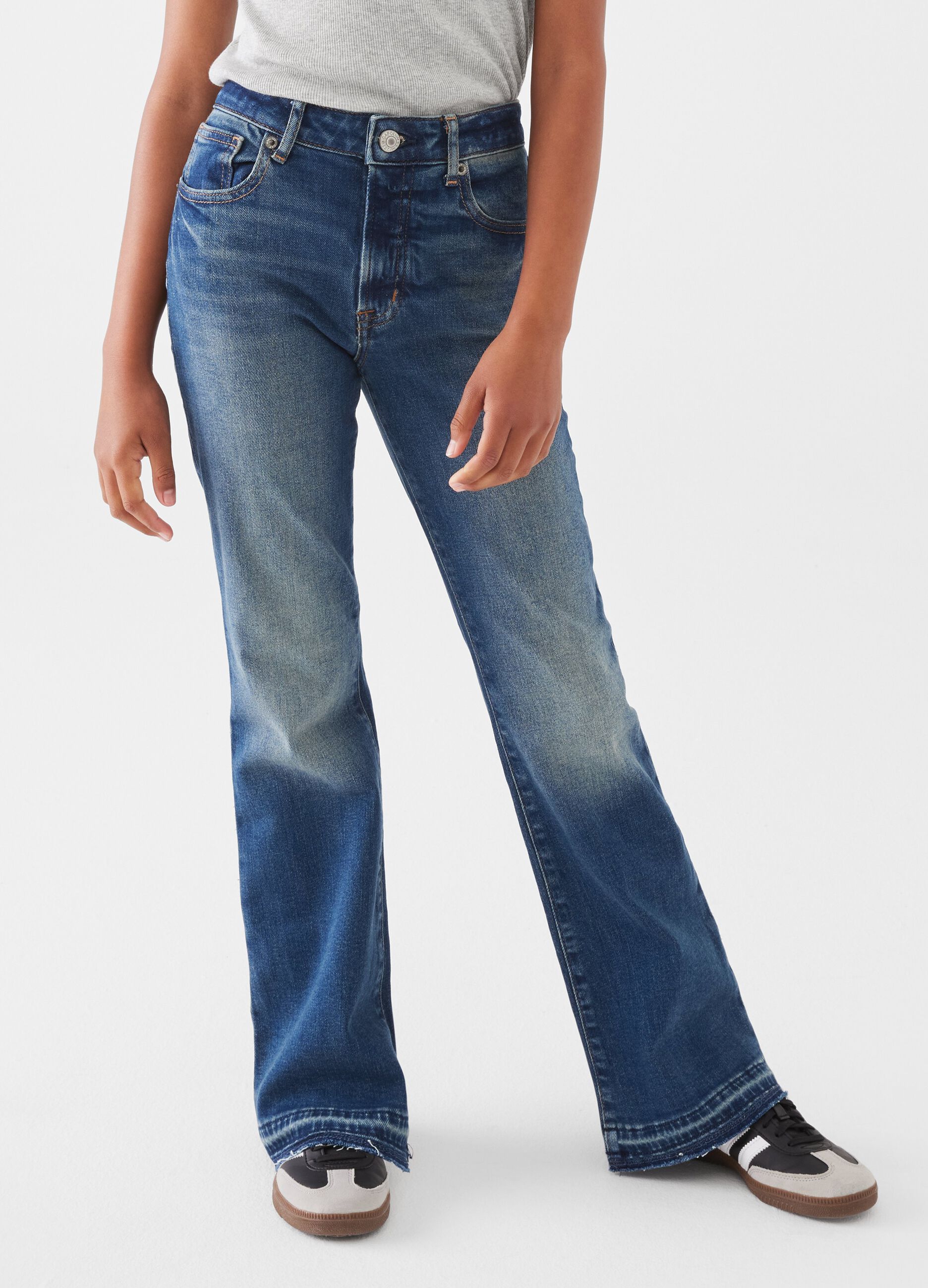 Flare-fit high-rise jeans