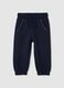 Girls' blue pure cotton joggers regular fit_0