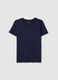 Blue pure cotton regular fit T-shirt_4