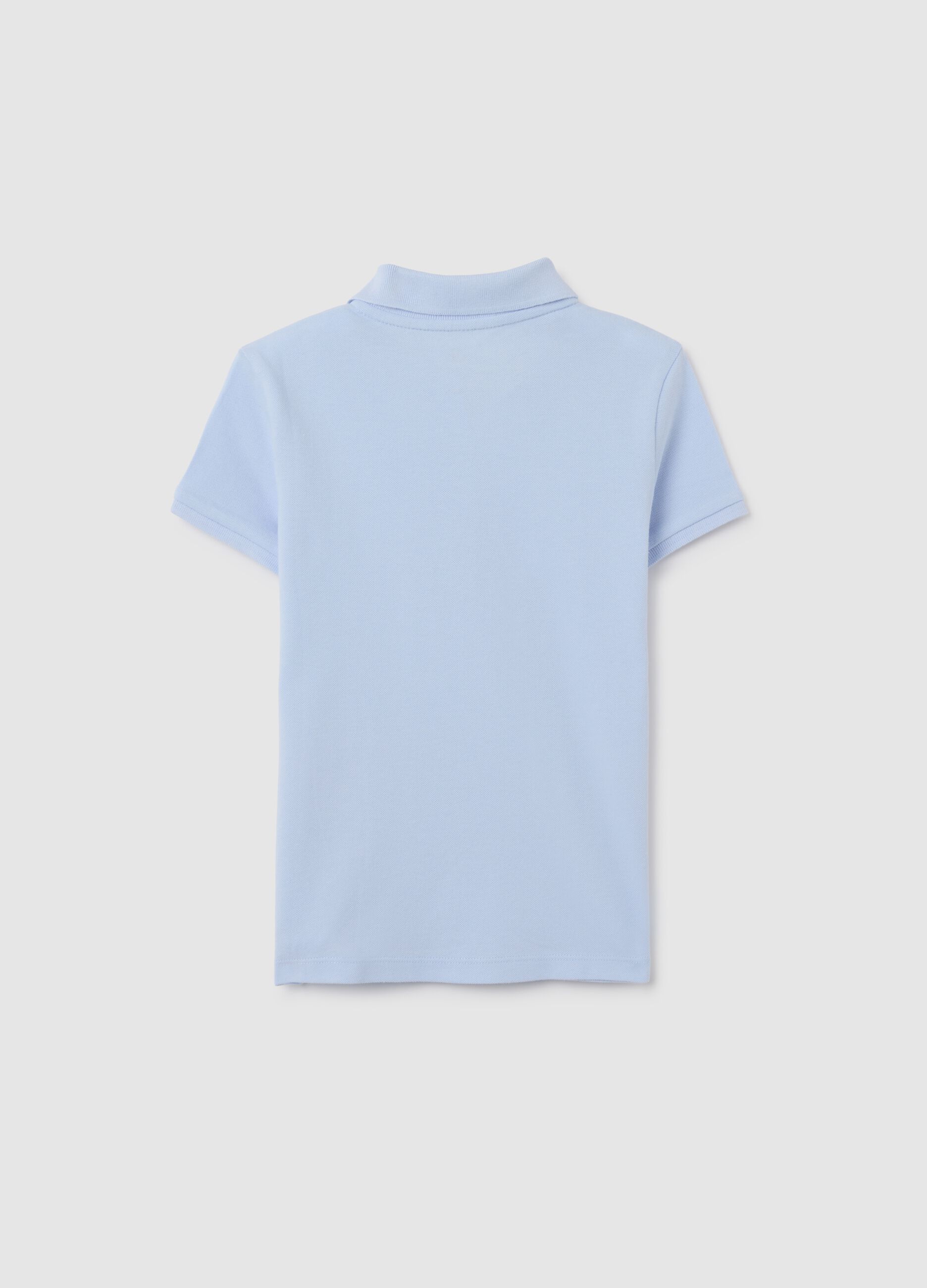 Solid colour pique polo shirt