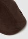 Brown pure cotton corduroy hat_0