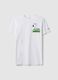 T-shirt in puro cotone bianco regular fit con stampa Snoopy_4