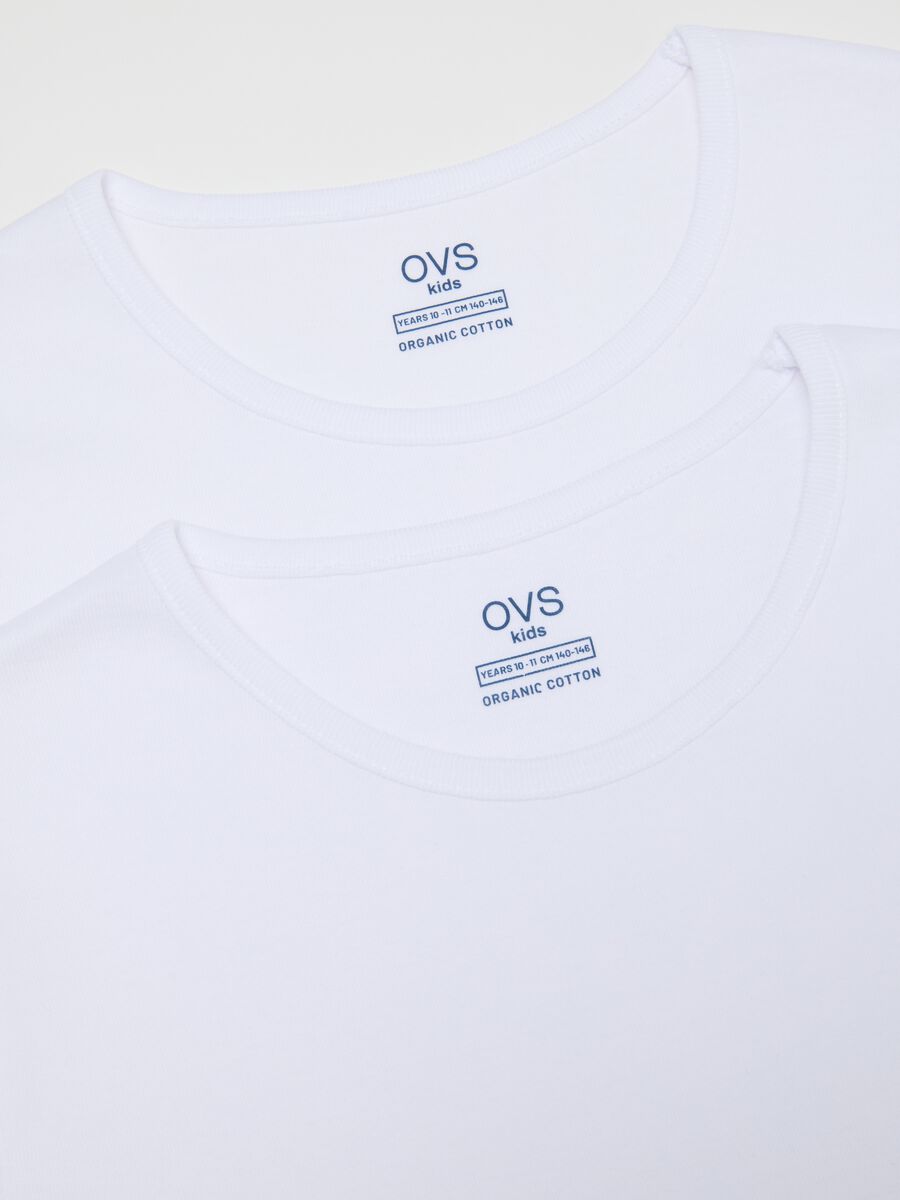 Bipack t-shirt bianche da ragazza in puro cotone regular fit_3