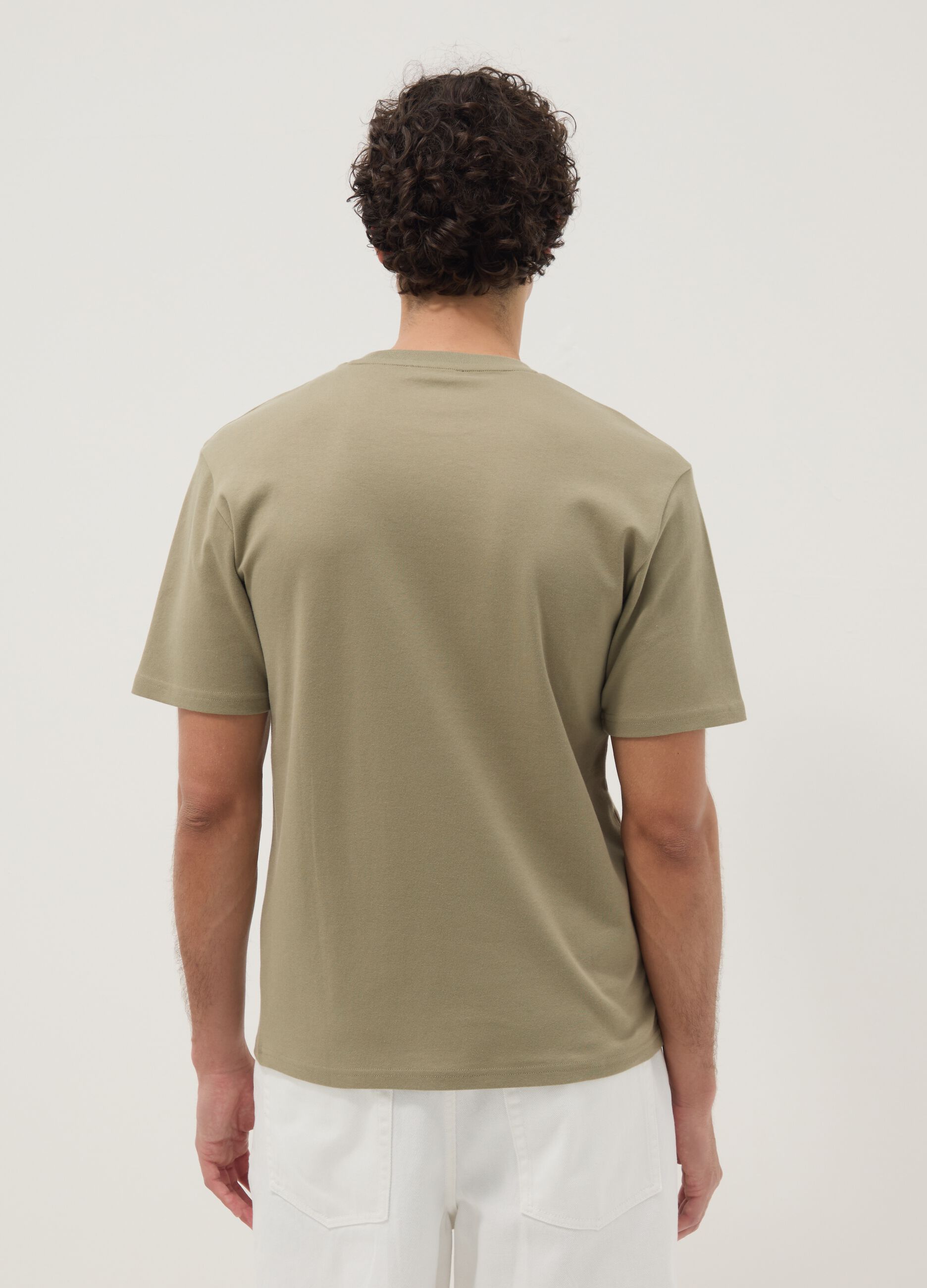 The Iconic Tee Green T-shirt in Pure Cotton Relaxed Fit