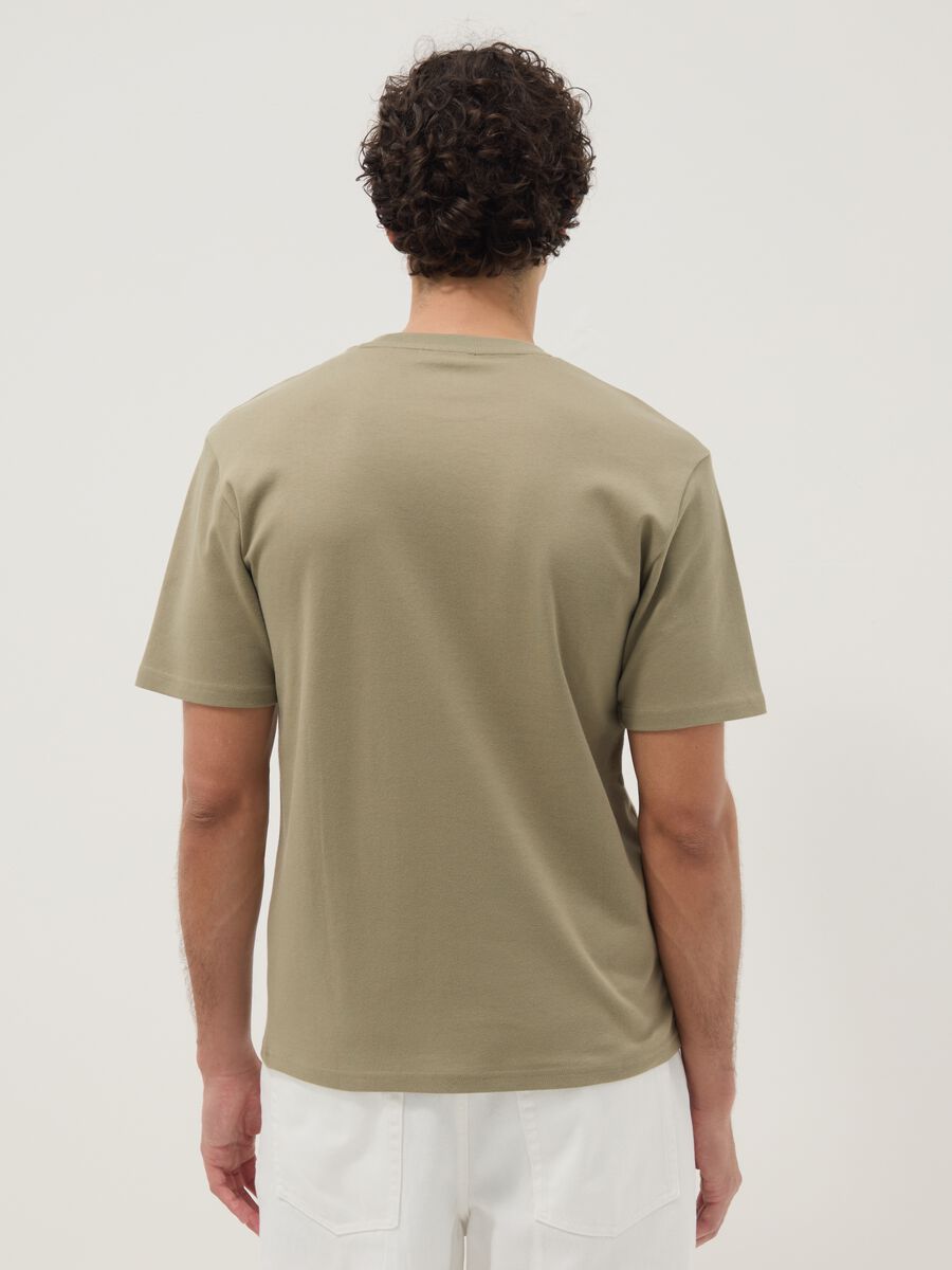 T-shirt The Iconic Tee verde in puro cotone relaxed fit_3