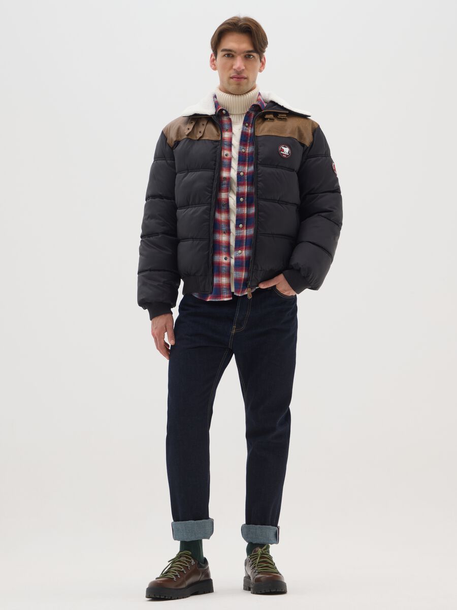 Multicolour padded jacket with zip_1