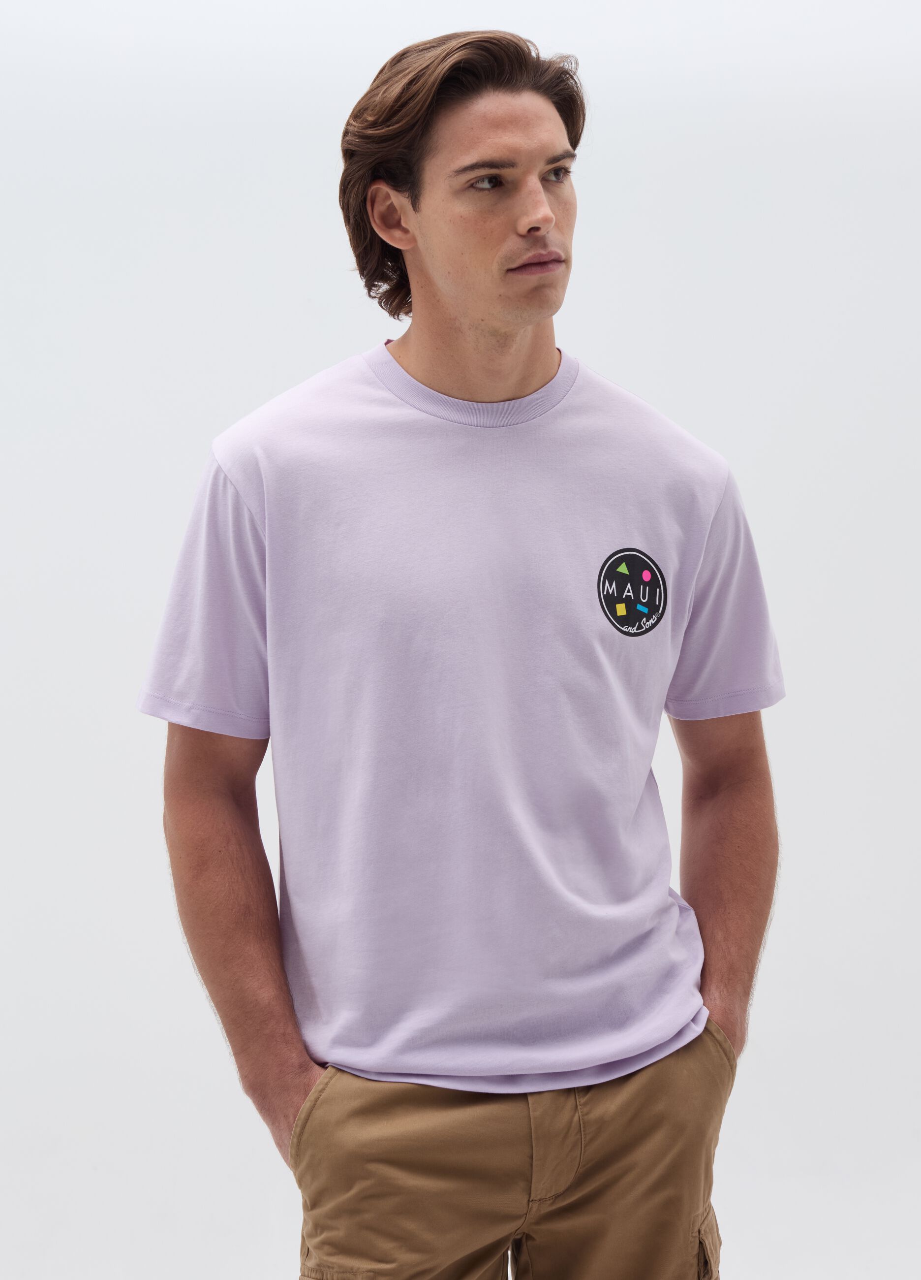 Ovs T-shirt stampa logo con motivo surf
