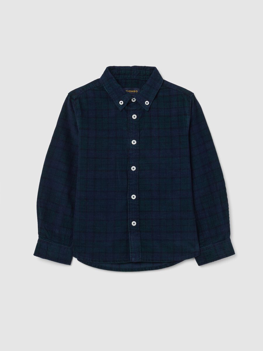 Multicolour checked cotton shirt for kids in regular fit_3