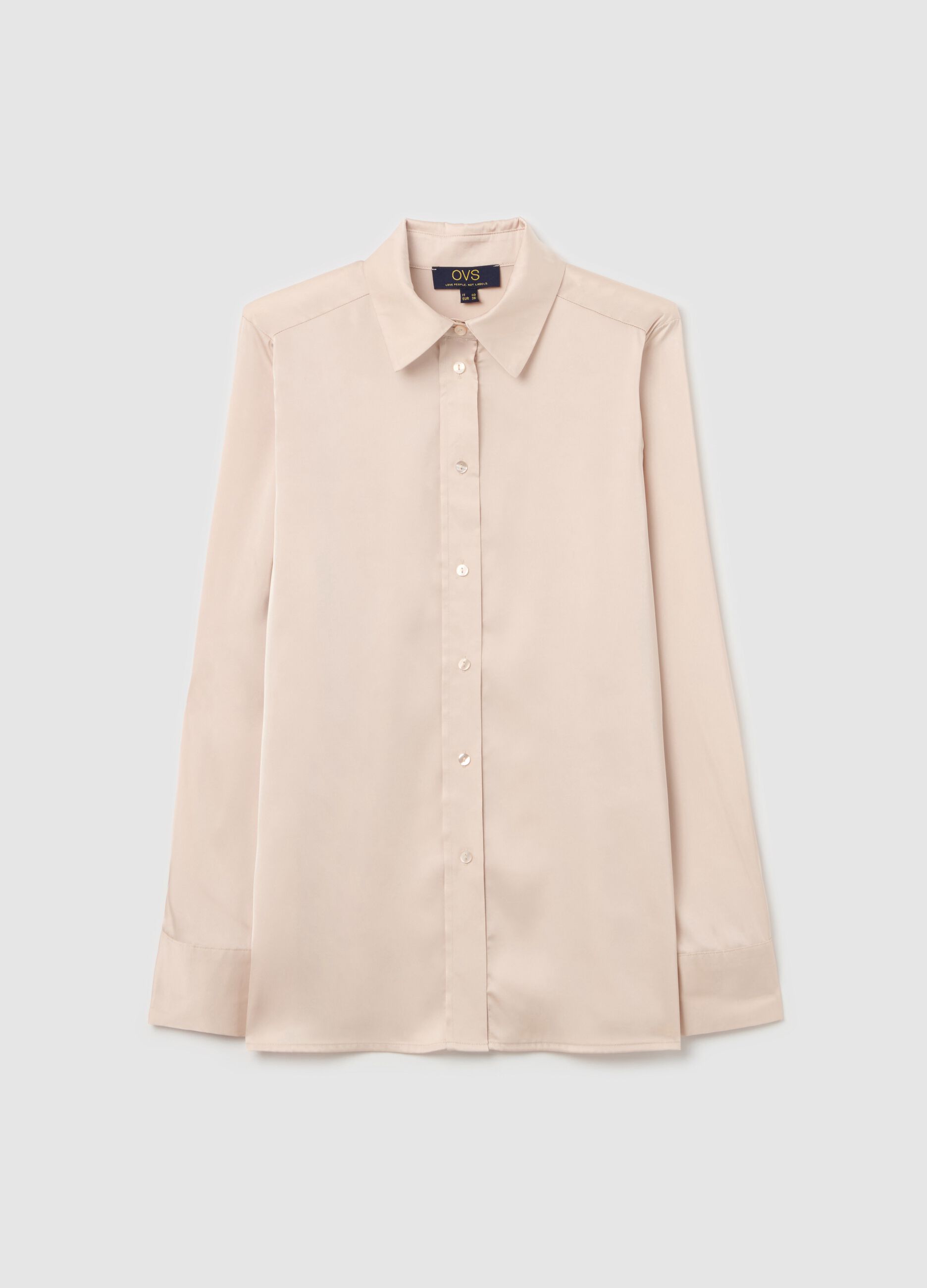 Satin shirt with side splits
